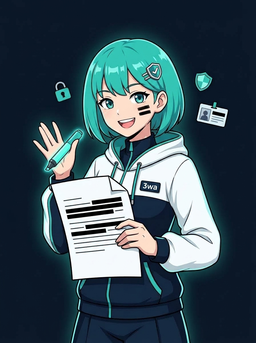 PDF 個資去除小助手看板娘